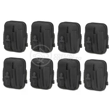 Imagem de Kit 8 Bolsas Pretas Conjunto De Sobrevivência E Atividades Camping preto