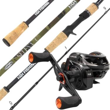 Imagem de Kit Pesca Esportiva Vara Ação Lenta Carretilha Maruri 11 Rol Lado da M