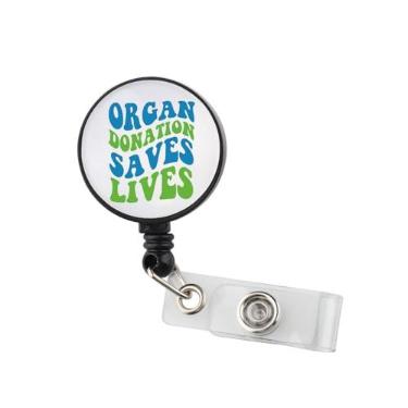 Imagem de Carretel de crachá de doação de órgãos salva vidas porta-crachá de doação de órgãos porta-crachá de conscientização de doador de enfermeira presente de doador de pulmão carretel de crachá (Saves Lives