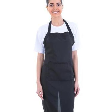 Imagem de Avental Colorido Cozinha Restaurante Bar Padaria Lanchonete Cor:Preto 