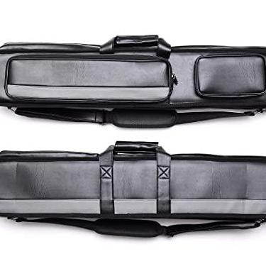 Imagem de Estojo profissional para taco de piscina 2x2/2x4/2x5/3x6 2butts 2shafts/2butts 4shafts/2butts 5shafts/3butts 6shafts Carry Billiard Pool Stick Case (3B6S-cinza macio)