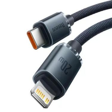 Imagem de Cabo Turbo Iphone 20w Tipo-c / Lightning Baseus 2m Cor - Preto