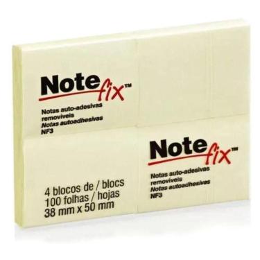 Imagem de Bloco De Notas Adesivos Reposicionáveis 38x50 Mm - 100 Folhas - 4 Unid