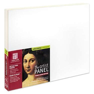 Imagem de Ampersand Art Supply Painel de pintura de arte Gesso de madeira: textura de tela, berço de 3,5 cm, 30,48 cm x 40,64 cm