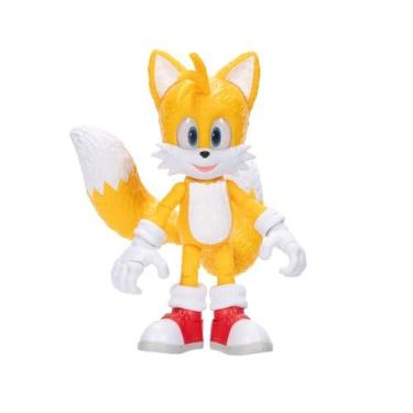 Imagem de Sonic The Hedgehog Boneco de colecionador Sonic 3 Movie Tails por Jakks Pacific, mede 13 cm de altura, altamente articulado para meninos/meninas, 3 filmes oficialmente licenciados, sugerido para