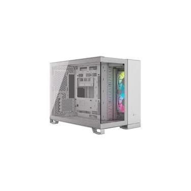 Imagem de Gabinete Gamer Corsair 2500X LINK Mid-Tower, M-ATX, Vidro temperado, 2x FANs, Branco - CC-9011268-WW