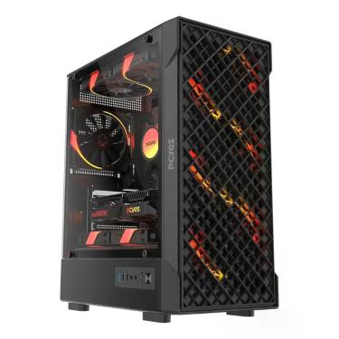 Imagem de Gabinete Gamer Pcyes Velyr Black Vulcan Lateral Vidro Temperado