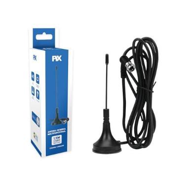 Imagem de PIX Antena HDTV Digital Mini Multifuncional Cabo 1,5 metros, Preto, SC-523