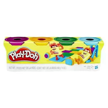 Imagem de Massa de Modelar - Play Doh com 4 Cores - Roxo, Laranja, Verde e Azul 