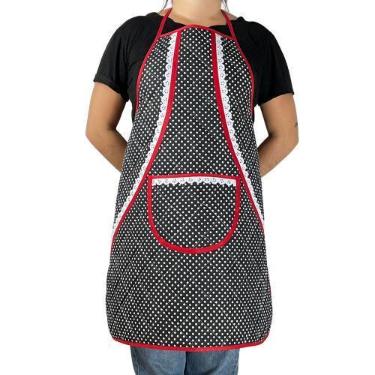 Imagem de Avental Plastificado Cozinha Estampado Churrasco Bolso Lava Louça Roup