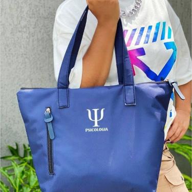 Imagem de Bolsa Shopper Nylon PSICOLOGIA de Ombro Clean Esportiva Academia Bags 