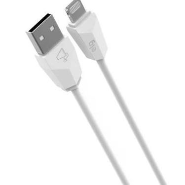 Imagem de Cabo Lightning Flat Para Iphone ELG, 1.25M, para Recarga e Sincronização, Branco - S810