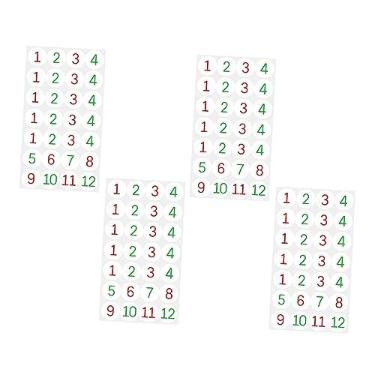 Imagem de Amosfun 20 Folhas Adesivos De Natal Números De Papel Adesivos Calendário Do Advento Labe Decalques De Calendário De Natal Adesivo Autoadesivo De Natal Stick No Número Decoração De Natal
