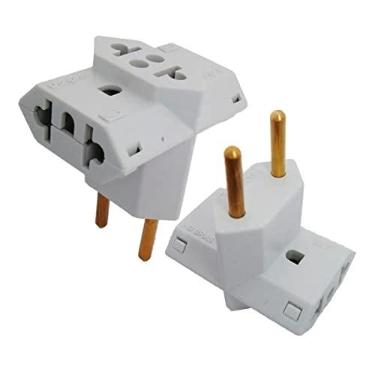 Imagem de Adaptador De Tomada Benjamim T Com 3 Entradas Multiplicador de Tomadas 10A até 250v - CompleteStore® (Branco)