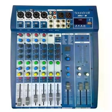 Imagem de Mesa de Som Analógica MI-8 com 8 Canais USB Bluetooth MP3 Player Compacta e Portátil Soundcraft