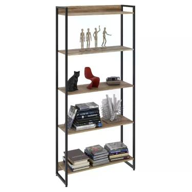 Imagem de Estante Livreiro Dynamica Industrial 80cm 5 Prateleiras C08 Carvalho - Mpozenato