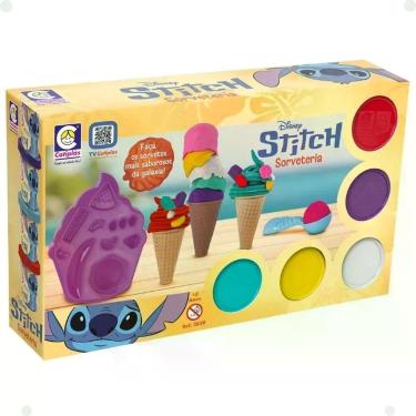 Imagem de Kit de Massinha Massinha Sorveteria do Stitch 2839 para Criar Sorvetes com Moldes e Massas Coloridas Cotiplás