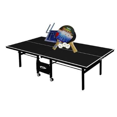 Imagem de MESA DE PING PONG MDF 18mm 1084 PRETA KLOPF + Kit Completo 5031