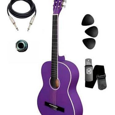 Imagem de Violão Elétrico Giannini Canhoto N14 Lh Estudante Nylon (Purple Satin)