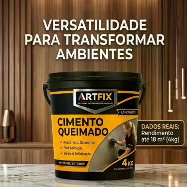 Imagem de Cimento Queimado 4KG Revestimento Rústico Cinza Elefante - ECOMMERCE 3