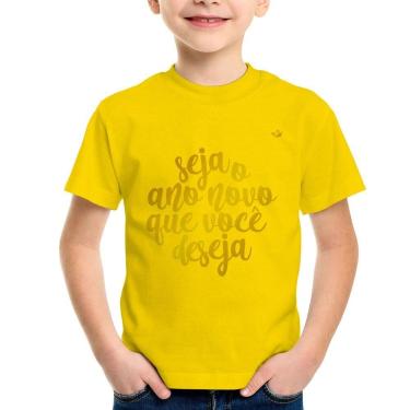 Imagem de Camiseta Infantil Seja o ano novo que você deseja - Foca na Moda, Amar