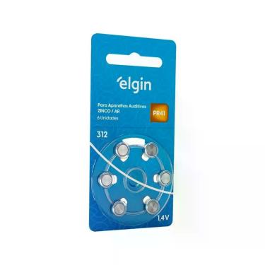 Imagem de Pilha Auditiva Elgin 312 PR41 1,4V 6 Unidades
