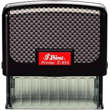 Imagem de Shiny Carimbos de tinta personalizados Core Line 6 ou 7 linhas - Impressora SHINY S-855