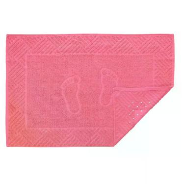 Imagem de Toalha de Piso de Banheiro Pezinho 100% Algodão 46CM X 70CM 1 Peça Branco Antiderrapante Teka