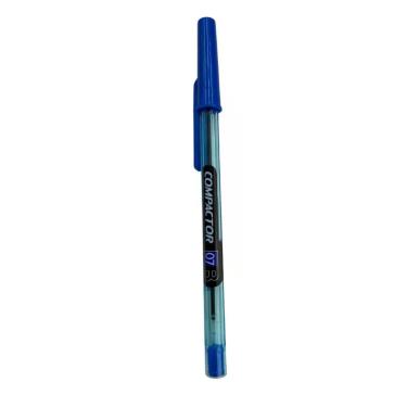 Imagem de Caneta Esferográfica Compactor 07B 1.2MM Ponta Grossa para Escrita Macia e Confortável Uso Escolar e Profissional Azul
