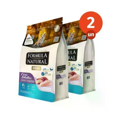 Imagem de Kit 2 Ração Fórmula Natural Pro Cães Adultos Porte Mini e Pequeno 2,5k