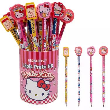 Imagem de Lápis HB com Borracha na Ponta Hello Kitty Unitário - Leo & Leo