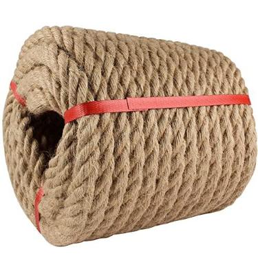 Imagem de BALAVA Corda Manila 1/2 Pol. X 100 Pés, Cordas Náuticas Decorativas Grossas De Cânhamo Natural, Torcidas, Ótimas Para Jardinagem, Grades, Redes
