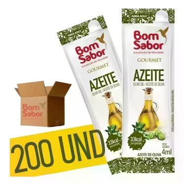 Imagem de Sache De Azeite De Oliva Gourmet Bom Sabor 4ml - 200 Saches