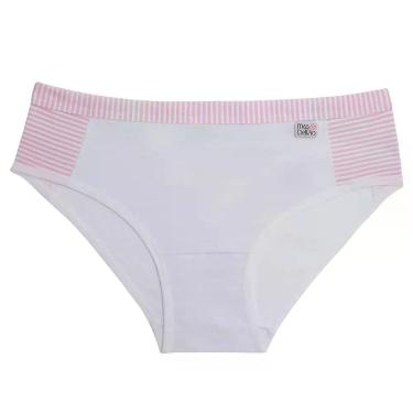 Imagem de Calcinha Infantil Listrada Miss DelRio 51680, Branco, M