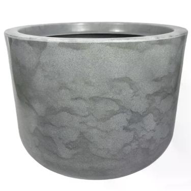 Imagem de Vaso Veneza Redondo 20L em Polietileno com Acabamento Brilhante Branco