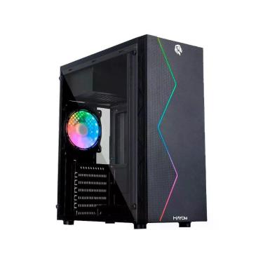 Imagem de Gabinete Gamer Hayom GB1705 RGB ATX Preto, Preto