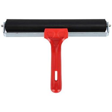 Imagem de Rolo de borracha Brayer, rolo de pintura de diamante, ferramenta de rolo de impressão de tinta para artesanato, pintura, carimbo de bloco (20cm)