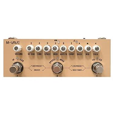 Imagem de M-VAVE CUBE AC Portátil Multifuncional Guitarra Acústica Pedal de Efeito Combinado com Reprodução de Música Sem Fio Gravação de Telefone Função de Interface de Áudio for Acoustic Guitar