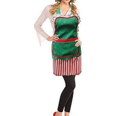 Imagem de Rubie's Avental feminino de ajudante do Papai Noel, Multicolorido, tamanho nico