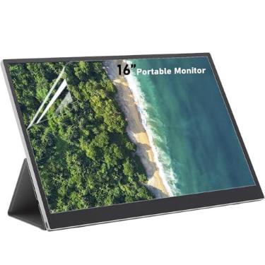 Imagem de UUONDO 2 peças protetoras de tela de monitor portátil de 16 polegadas para tela de proporção 16:10 HP/Dell/Sony/Samsung/Lenovo/Acer/MSI/Razer Blade/LG Gram, película transparente HD 5H anti arranhões