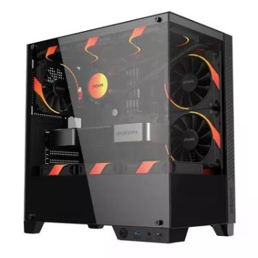 Imagem de Gabinete Gamer Forcefield Twr Black Vulcan - Gfftwrbv