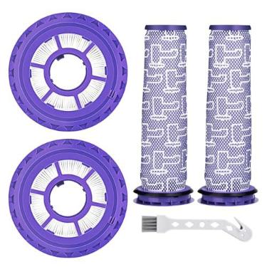 Imagem de Leadaybetter 2 pacotes de filtro de hepa e 4 pacotes de substituição de filtro de vácuo de substituição para aspirador de pó Dyson DC41 DC65 DC66 Animal Multi Piso e Ball Vacuums. Substitui a peça # 920769-01 e 920640-01