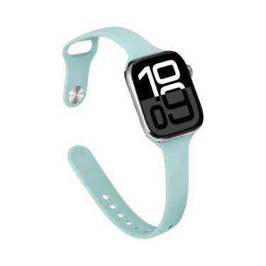 Imagem de Pulseira De Silicone Slim Para Apple Watch 45mm 44mm 40mm 41mm Bracele