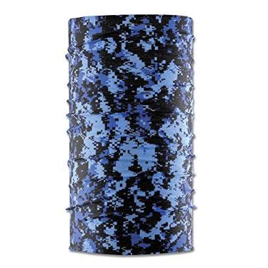 Imagem de Bandana multifuncional Flying Fisherman SunBandit, máscara de proteção UV para rosto e pescoço, 12 maneiras de usar, design azul de camuflagem Digi