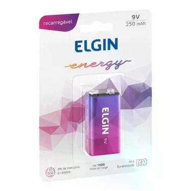 Imagem de Bateria Elgin Recarregável Alcalina 9v 250mah