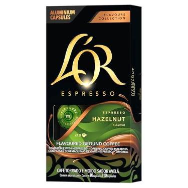 Imagem de Café em Cápsula Torrado e Moído Espresso Avelã L'or Flavours Collection Caixa 52g 10 Unidades