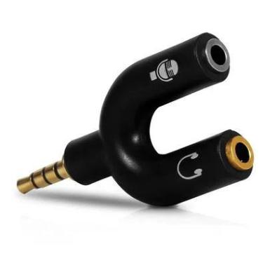 Imagem de Adaptador Lelong P3 P2, Combo Fone Microfone Headset Console Celular Notebook Computador Xbox One Play 4