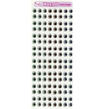 Imagem de Cartela de Olhos Resinados Styler Biscuit R053 P - 7,0 X 7,7mm