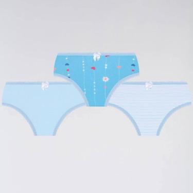 Imagem de Calcinha Lobinha Infantil Estampada 18100-089 C/3, Sortido0947, G