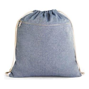 Imagem de Mochila De Algodão Reciclado Com Bolso Zíper Para Academia Dia a Dia -